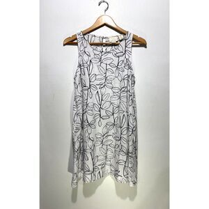 Cynthia Rowley linen dress tropical floral beach vacation resort casual women S